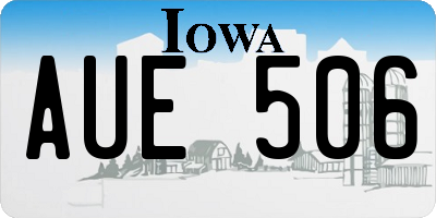 IA license plate AUE506