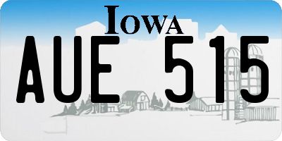 IA license plate AUE515