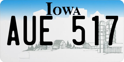 IA license plate AUE517