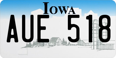 IA license plate AUE518