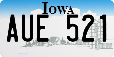 IA license plate AUE521