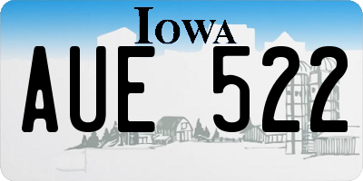 IA license plate AUE522