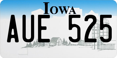 IA license plate AUE525