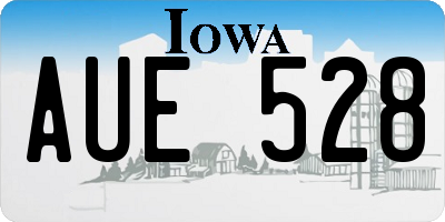 IA license plate AUE528