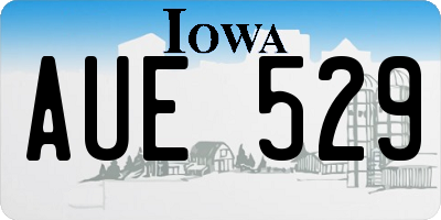 IA license plate AUE529