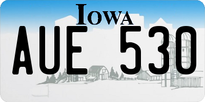 IA license plate AUE530