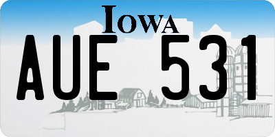 IA license plate AUE531