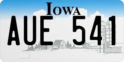 IA license plate AUE541
