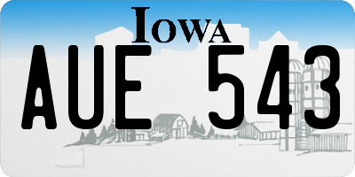 IA license plate AUE543