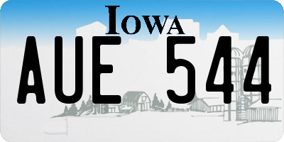 IA license plate AUE544