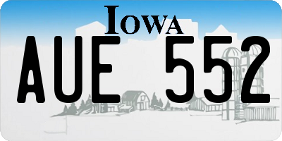 IA license plate AUE552