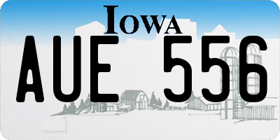 IA license plate AUE556