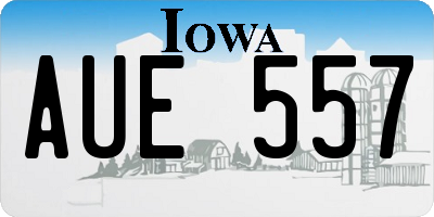 IA license plate AUE557