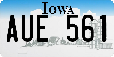 IA license plate AUE561