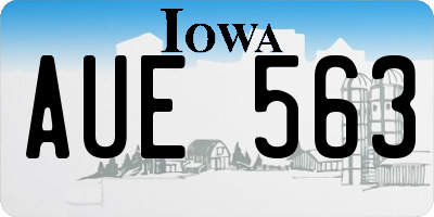 IA license plate AUE563