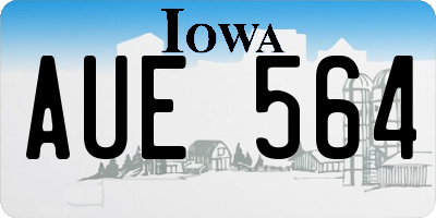 IA license plate AUE564