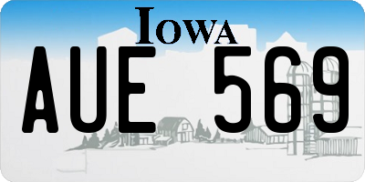 IA license plate AUE569