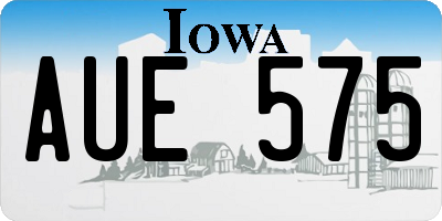 IA license plate AUE575