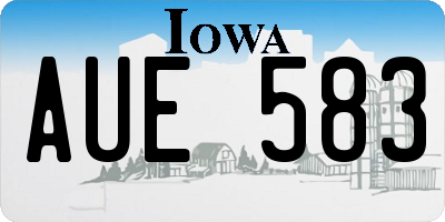 IA license plate AUE583
