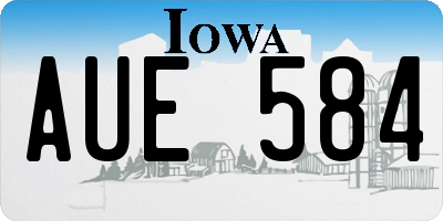 IA license plate AUE584