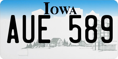 IA license plate AUE589