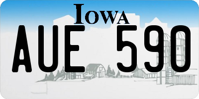 IA license plate AUE590