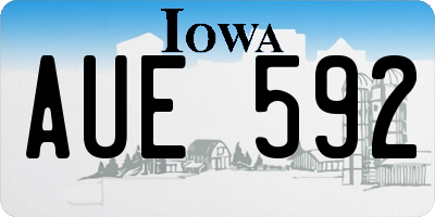 IA license plate AUE592