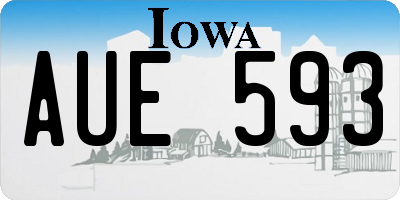 IA license plate AUE593