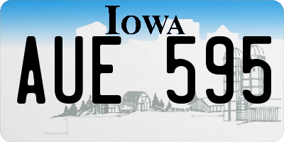 IA license plate AUE595