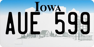 IA license plate AUE599