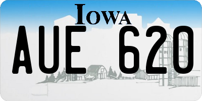IA license plate AUE620