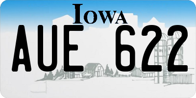 IA license plate AUE622