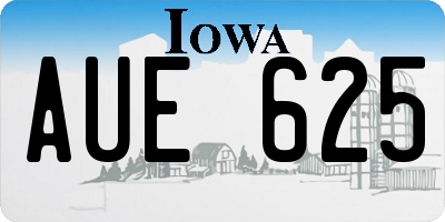 IA license plate AUE625
