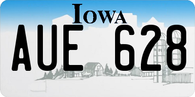 IA license plate AUE628