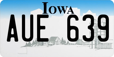 IA license plate AUE639