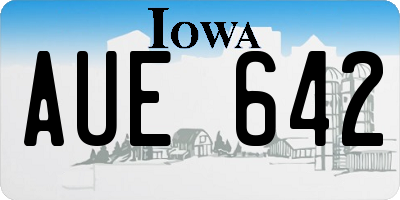 IA license plate AUE642