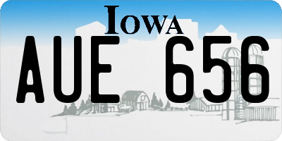 IA license plate AUE656