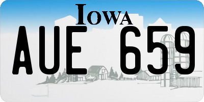 IA license plate AUE659