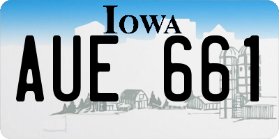 IA license plate AUE661