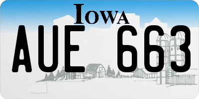 IA license plate AUE663
