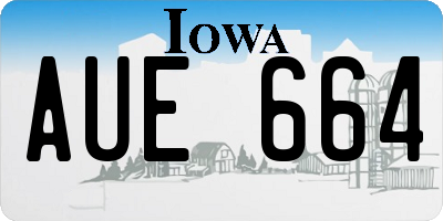 IA license plate AUE664