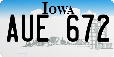 IA license plate AUE672