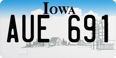 IA license plate AUE691