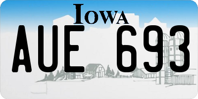 IA license plate AUE693