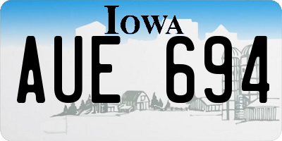 IA license plate AUE694