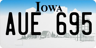 IA license plate AUE695