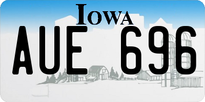 IA license plate AUE696