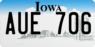 IA license plate AUE706