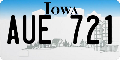 IA license plate AUE721