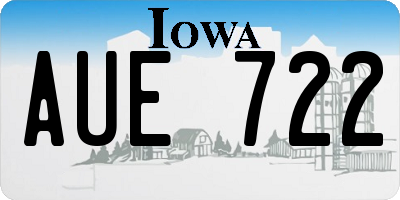 IA license plate AUE722